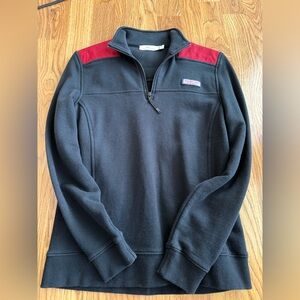 Women’s Vineyard Vines Black and Red Zip Up Shep Shirf